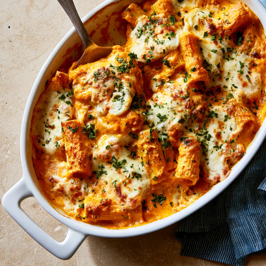 Cheesy Pumpkin Ricotta Pasta Bake | Cozy Fall Dinner