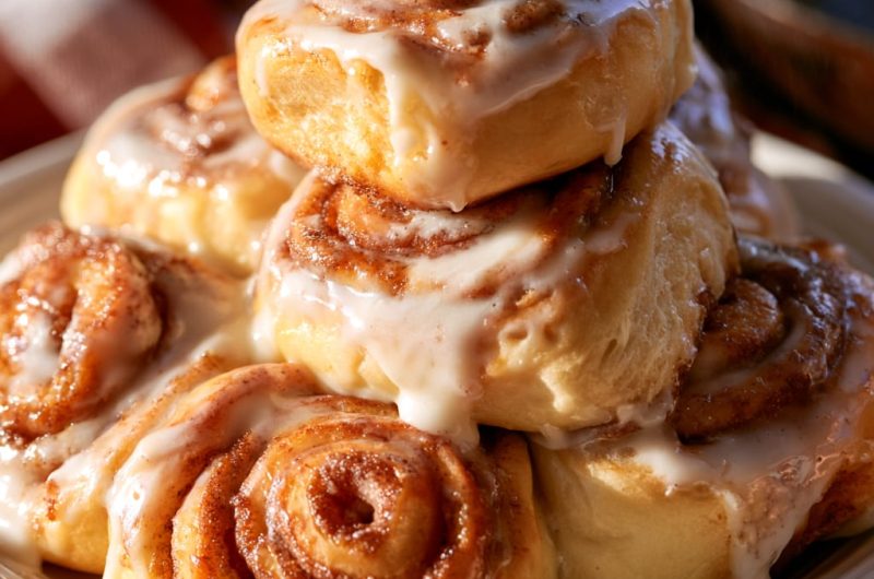 Copycat Cinnabon Rolls with Gooey Cream Cheese Frosting