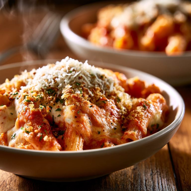 Copycat Olive Garden Five Cheese Ziti Al Forno, Baked to Bubbly Perfection