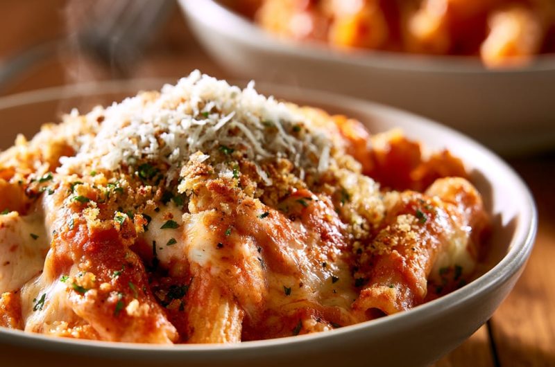Copycat Olive Garden Five Cheese Ziti Al Forno, Baked to Bubbly Perfection