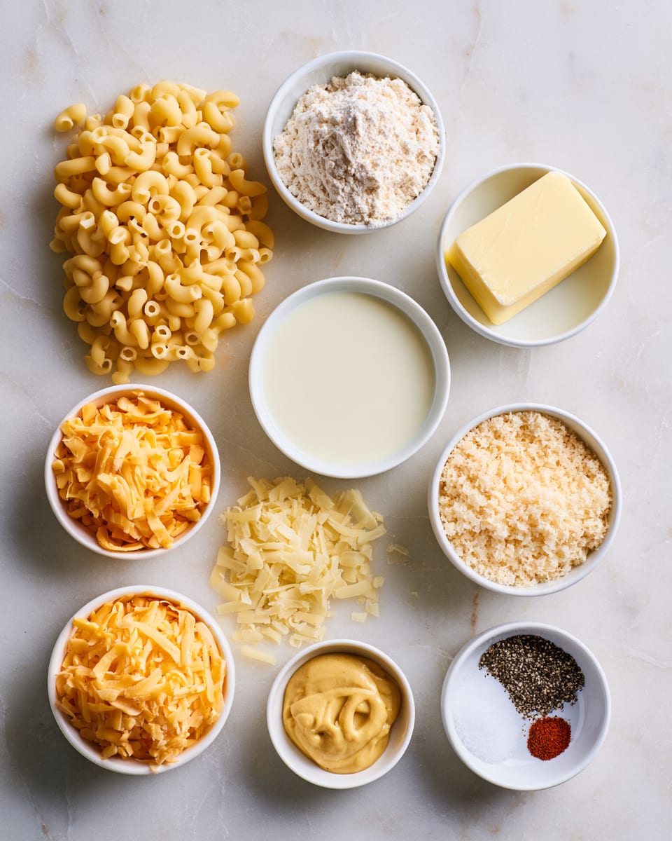 Ingredients for Copycat Panera Mac & Cheese: Creamy Stovetop Comfort
