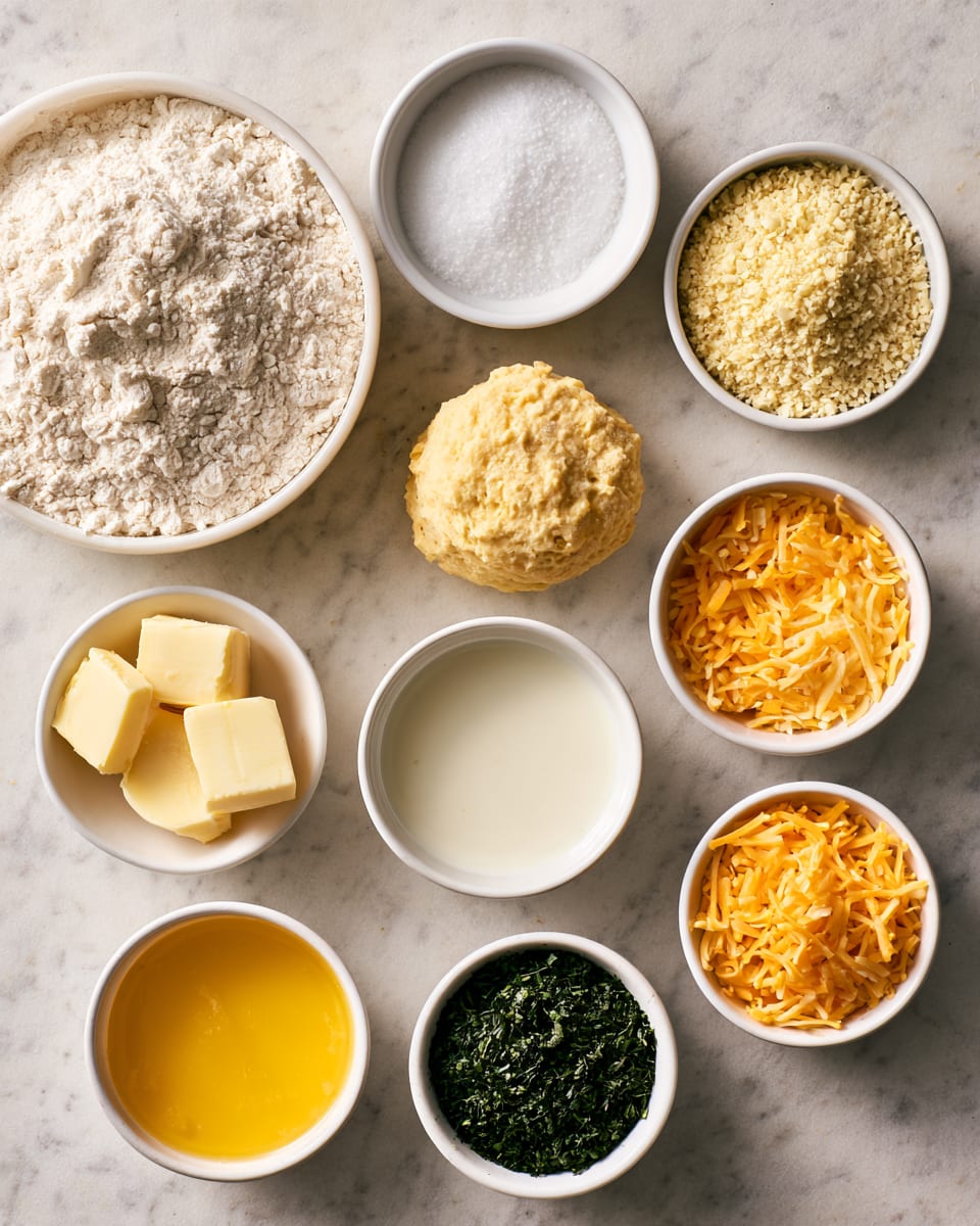 Ingredients for Copycat Red Lobster Biscuits with Garlic Butter Brush