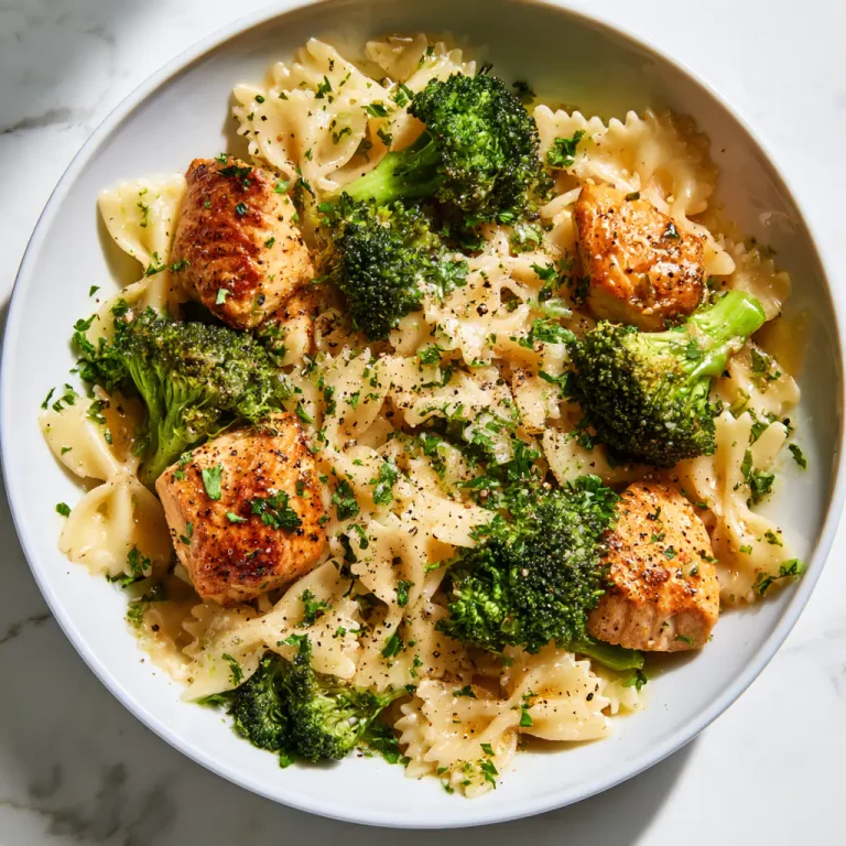 Cowboy Butter Lemon Bowtie Chicken with Broccoli | Easy Family Dinner