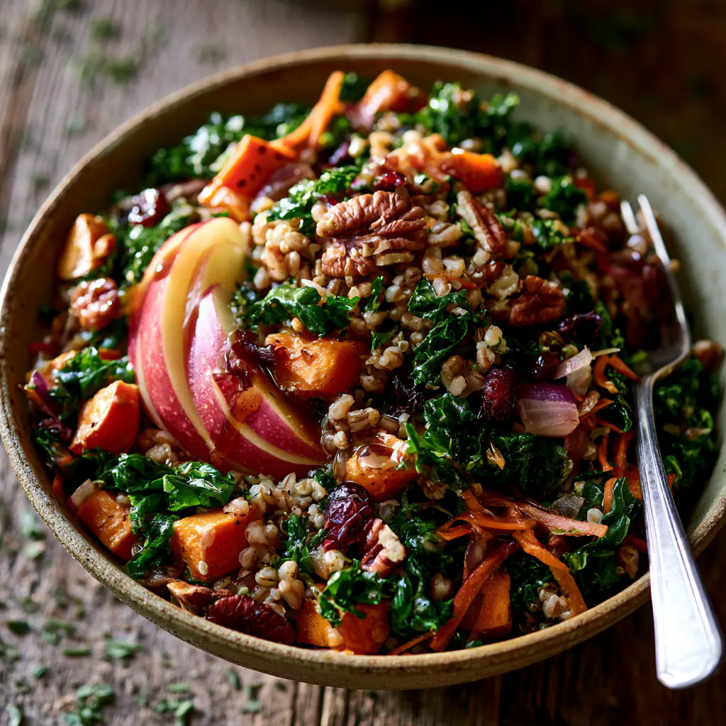 Cozy Autumn Grain Bowls with Maple Cinnamon Vinaigrette | Easy Fall Lunch