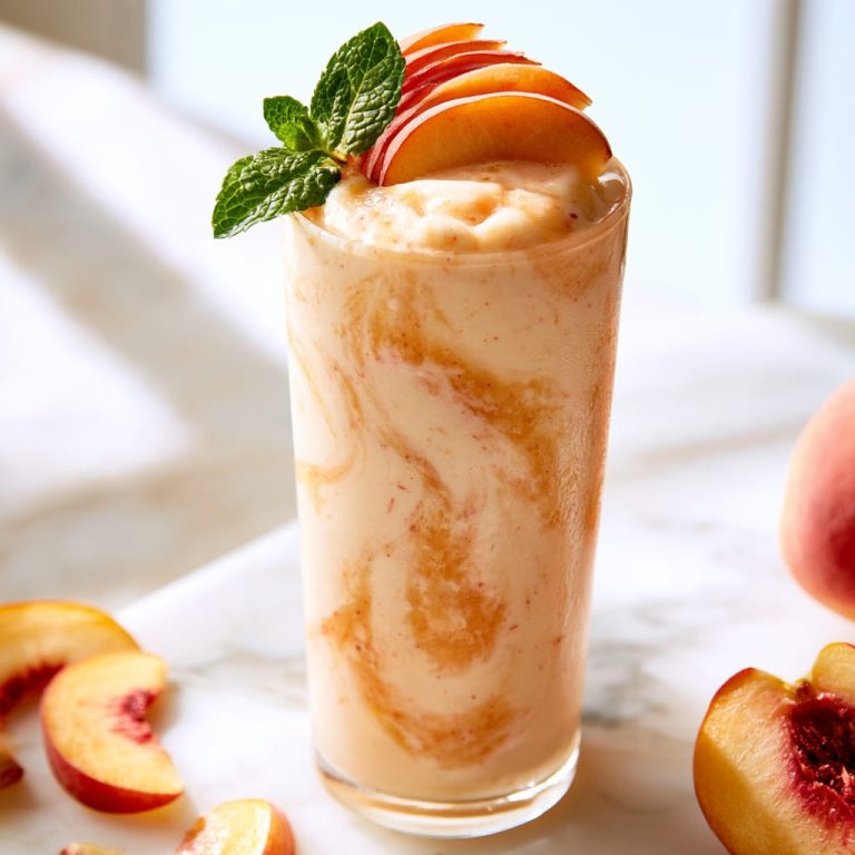 Creamy Peach Smoothie | Quick Breakfast for Busy Mornings