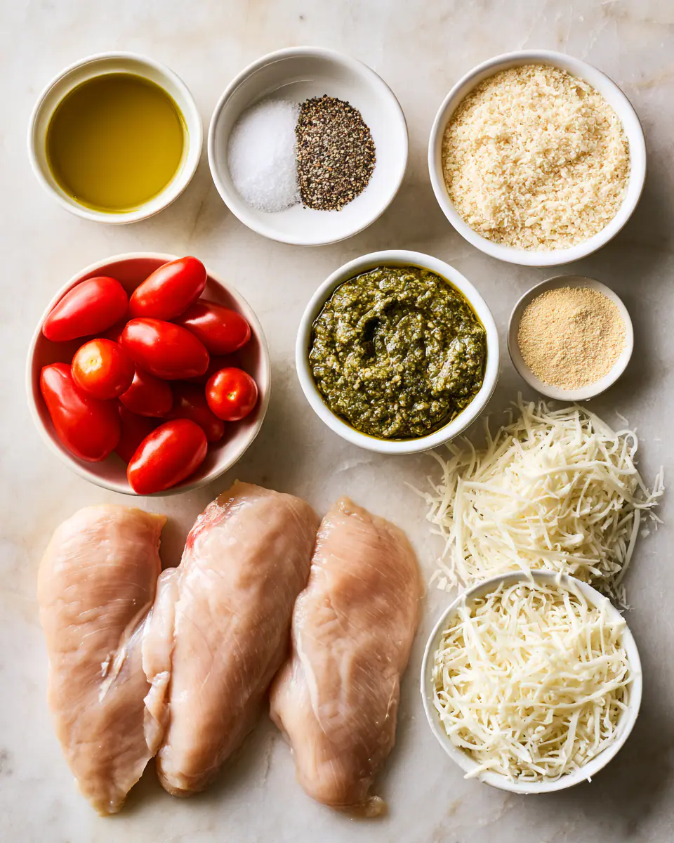 Ingredients for Easy Baked Pesto Chicken | Family Weeknight Dinner