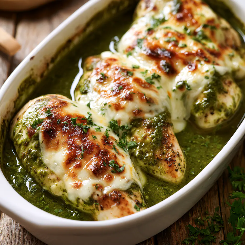 Easy Baked Pesto Chicken | Family Weeknight Dinner