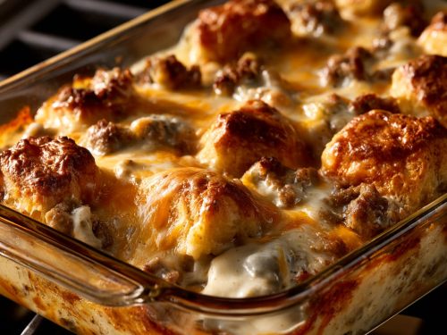 Easy Biscuits and Gravy Breakfast Casserole | Family Breakfast Favorite