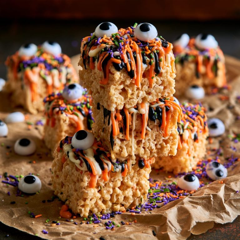 Easy Halloween Rice Krispie Treats | Spooky Party Dessert