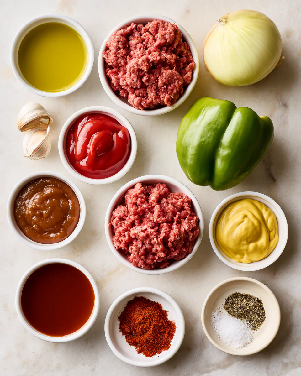 Ingredients for Easy Homemade Sloppy Joe Sauce | Weeknight Family Dinner