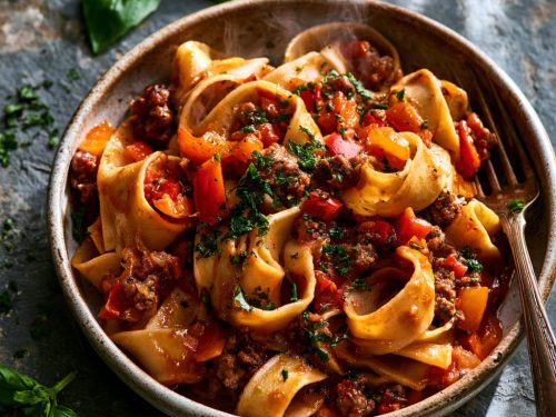 Easy Italian Drunken Noodles Pasta | Weeknight Family Dinner