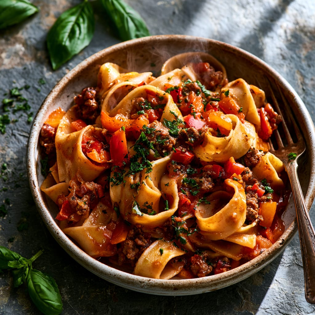 Easy Italian Drunken Noodles Pasta | Weeknight Family Dinner