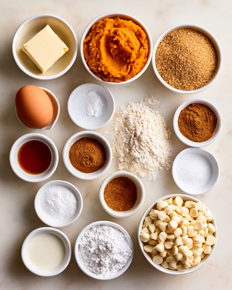 Ingredients for Easy Pumpkin Blondies | Cozy Fall Dessert