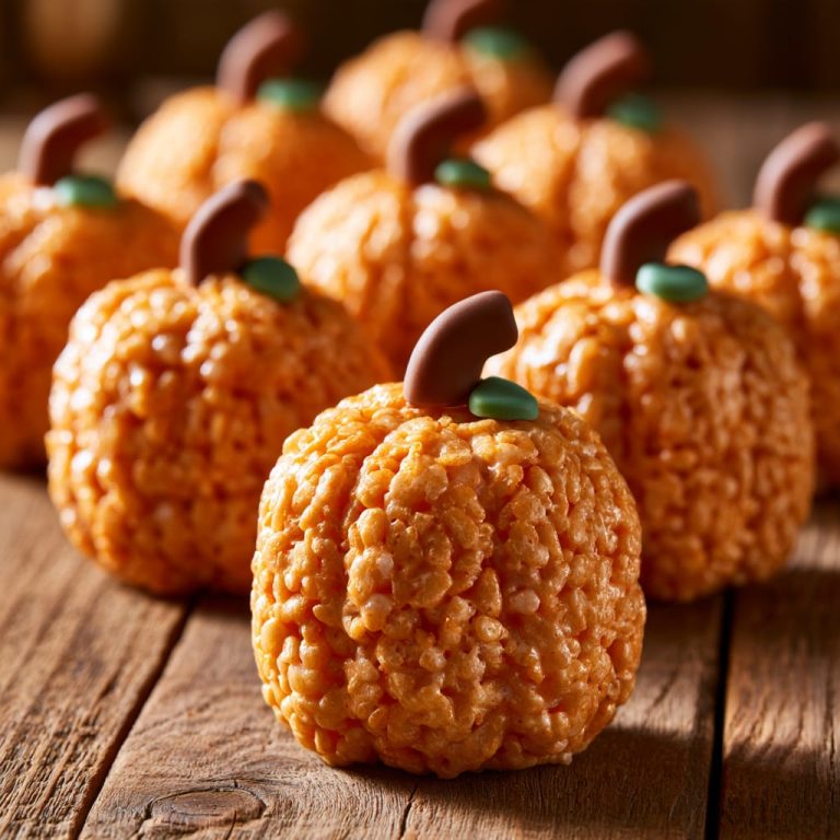 Halloween Snack Pumpkins: No-Bake Rice Krispie Treats Kids Love