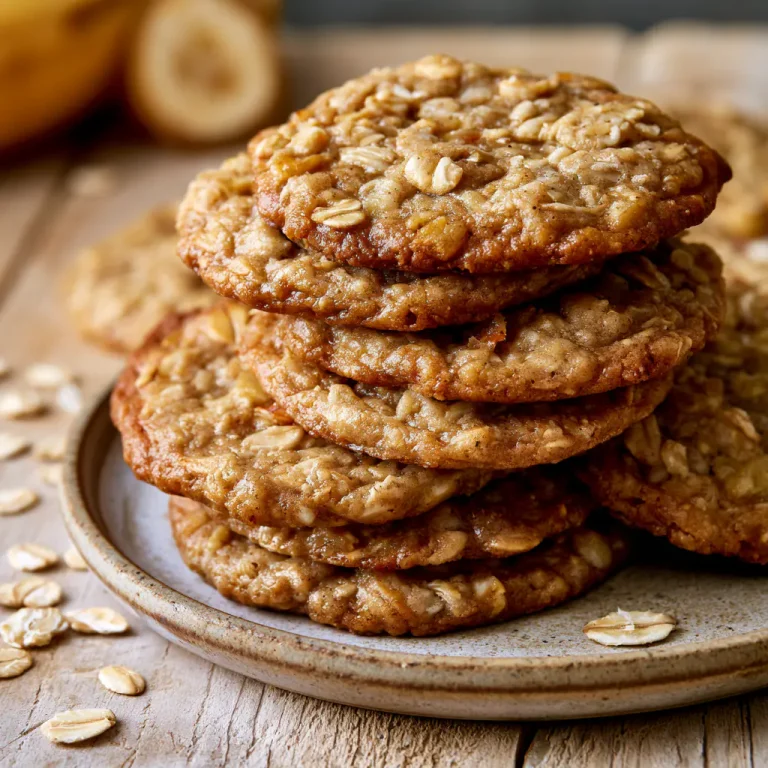 Healthy Banana Oatmeal Cookies | 3-Ingredient Snack