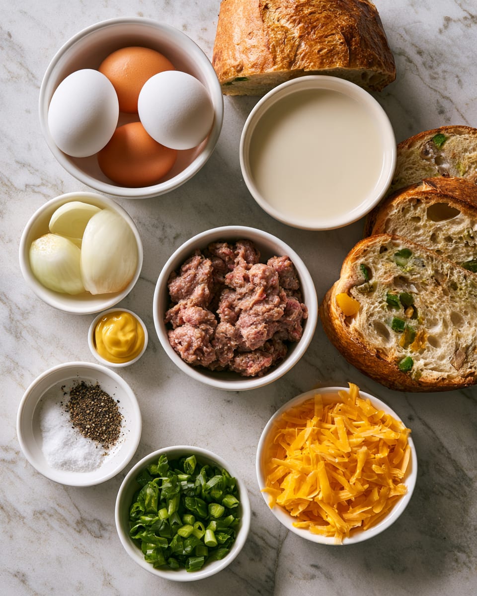 Ingredients for HOCO Brunch Casserole: Easy Overnight Breakfast Bake